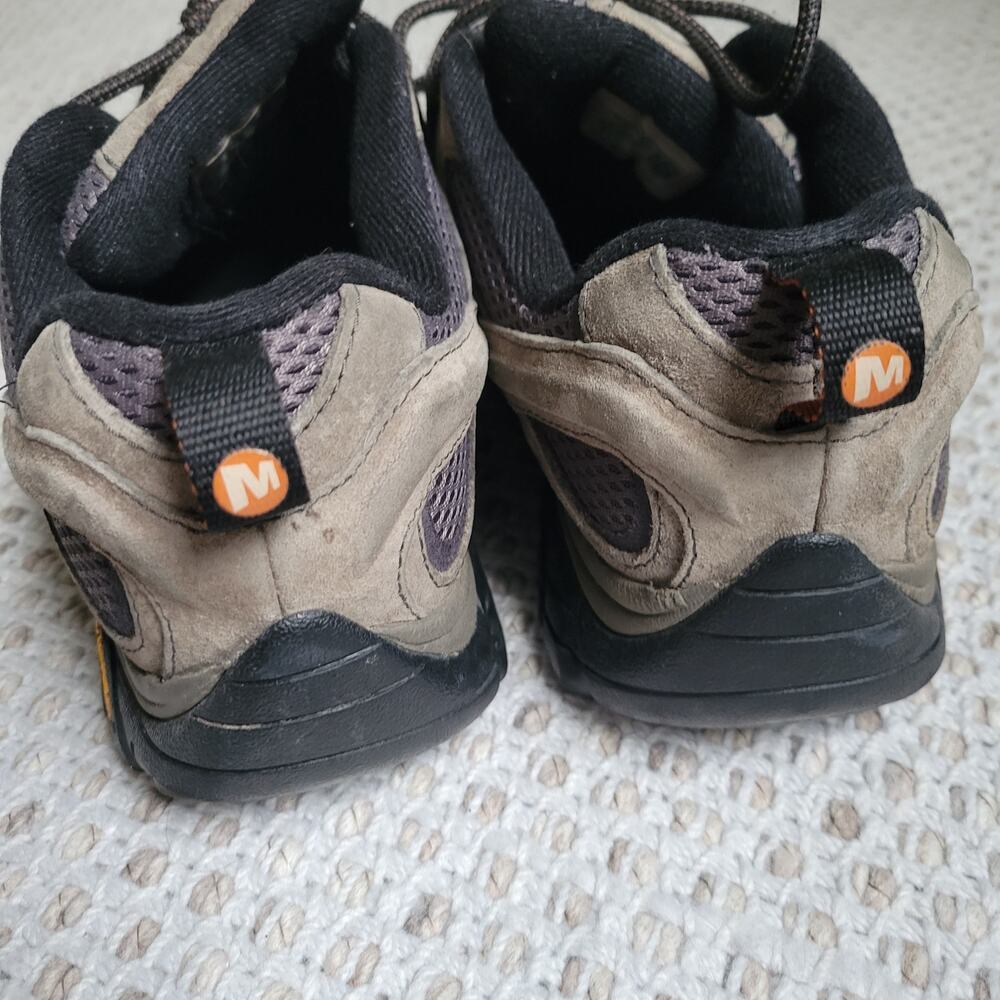 Merrell Mens 11 Moab 2 Vent Brown and Gray Waterproof Hiking Shoes - Picture 5 of 7